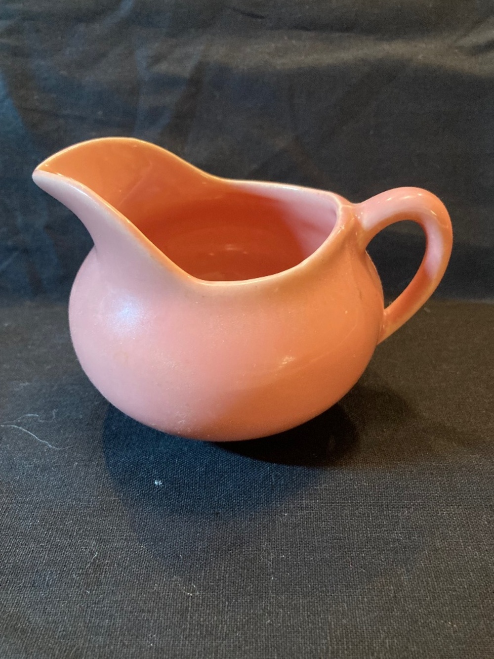 BAUER mid-century mauve-rose colored creamer pitcher